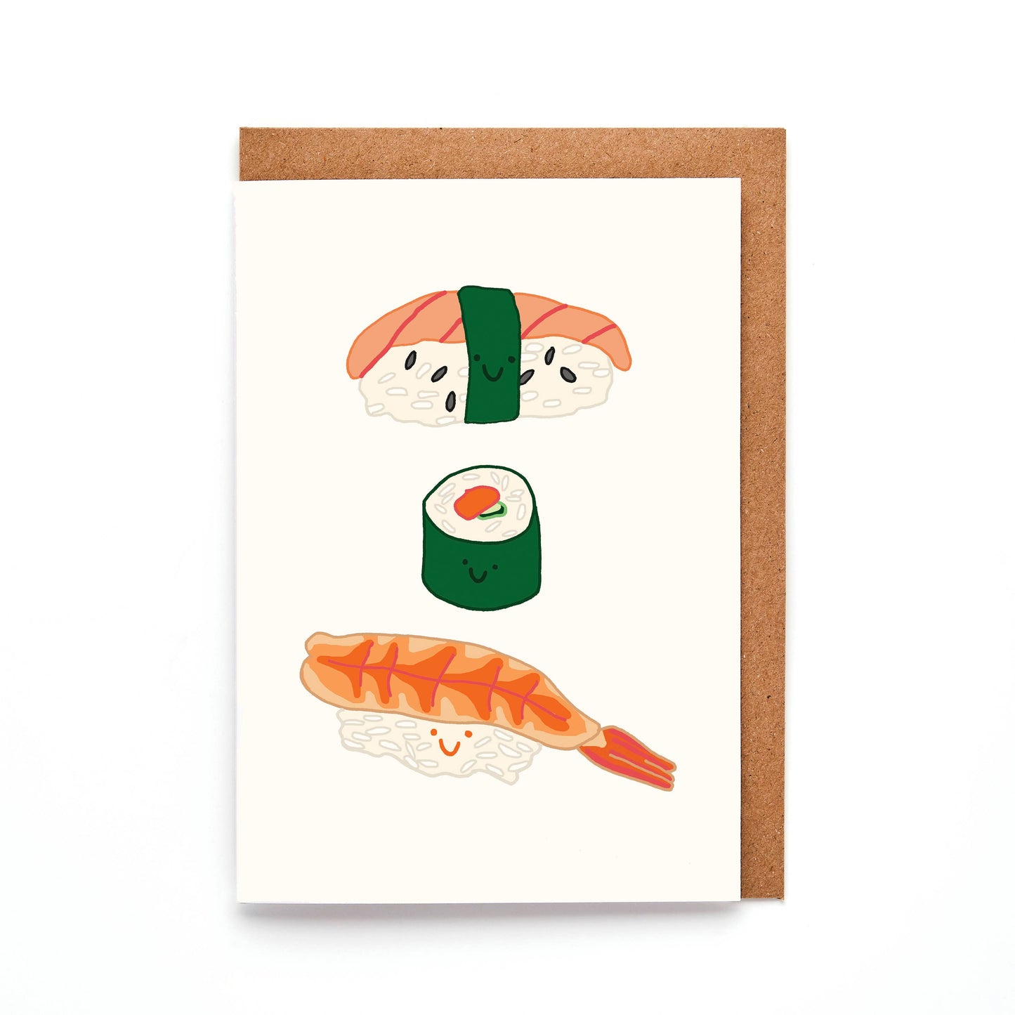 You've Got Pen On Your Face - Mini Sushi Card | Cute Japanese Foodie Card | Small Gift