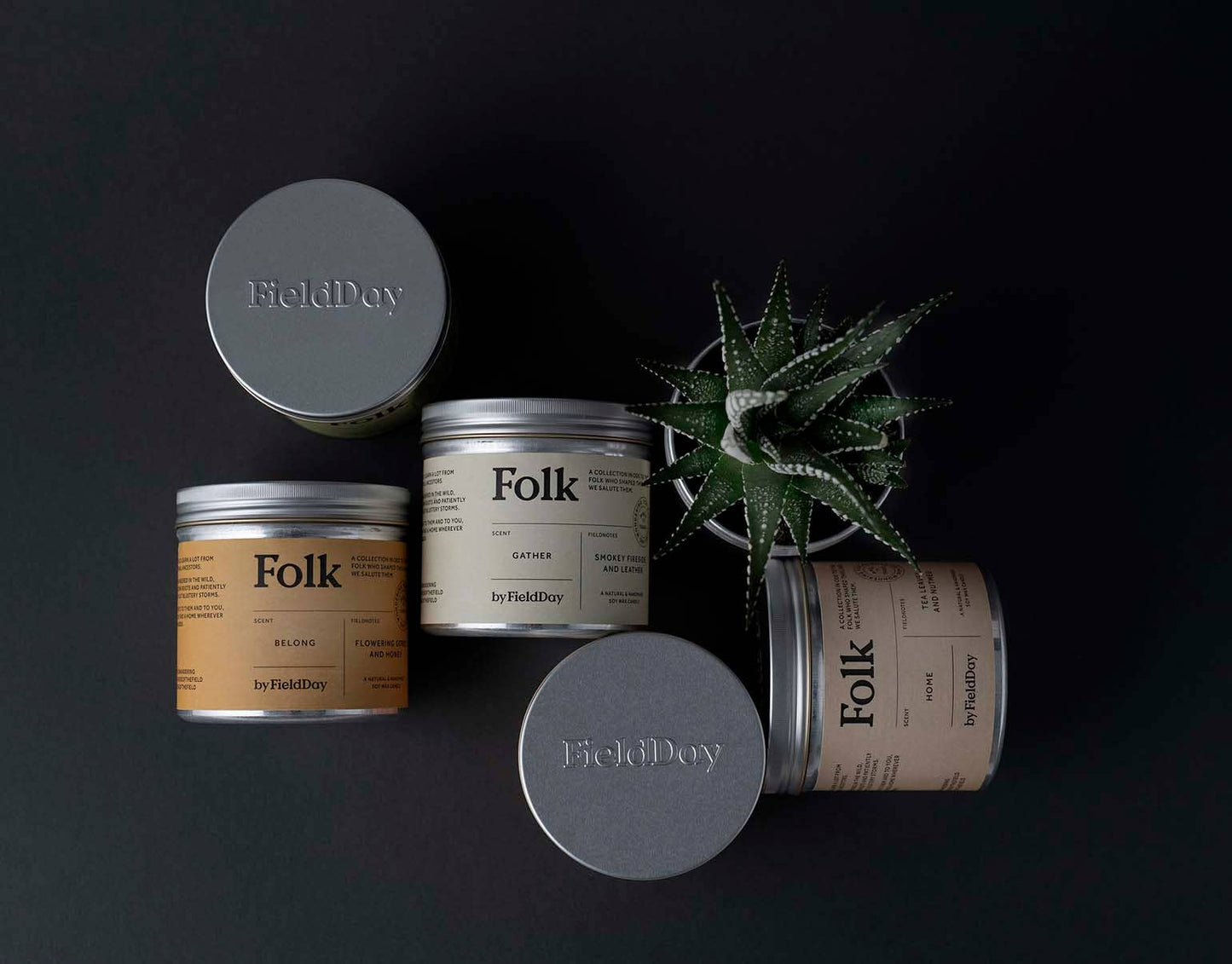 FieldDay Folk Tin Collection - Belong Vegetable Soy Wax Candle