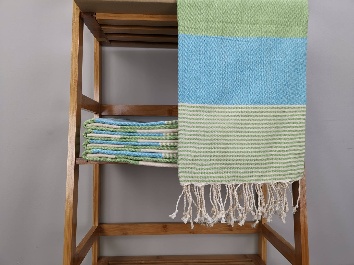 Buluty Cotton Beach Towel - Blue and Green