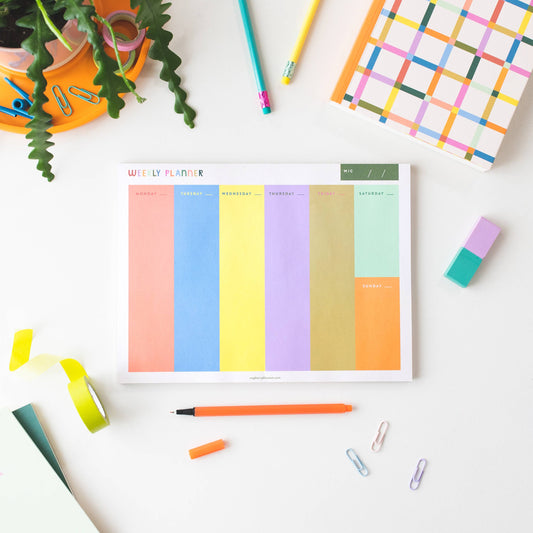 Raspberry Blossom - Rainbow Themed Weekly Planner
