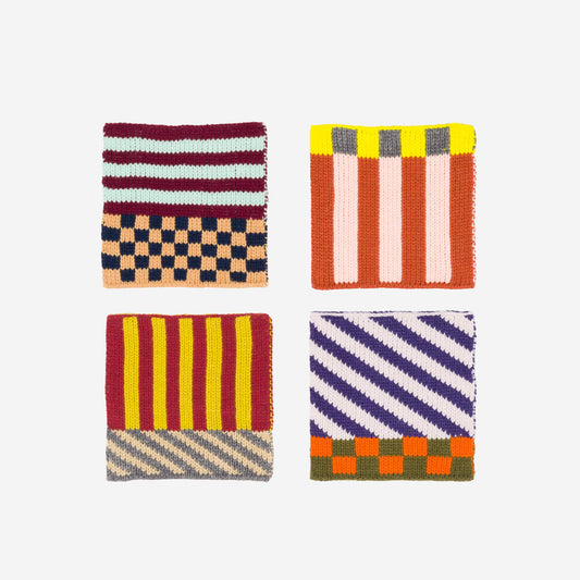 VERLOOP Pattern Patch Coaster Set: Desert