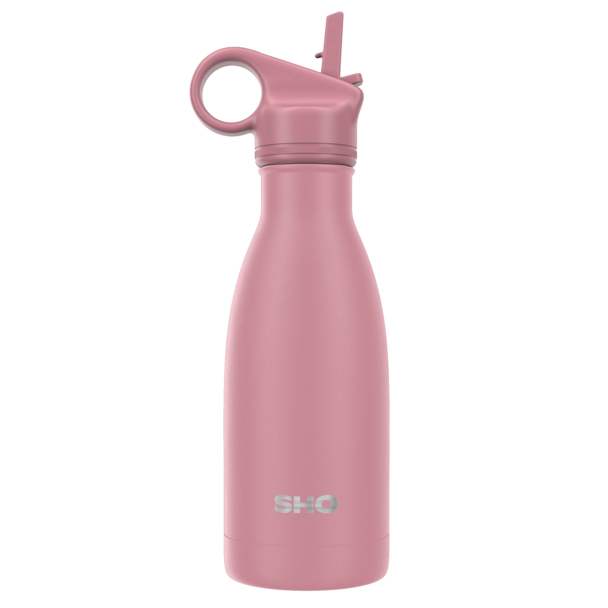 SHO - Original Bottle & Straw Lid┃Insulated Reusable Water Bottle: Colours / Vintage Rose with Straw Lid / 260ml