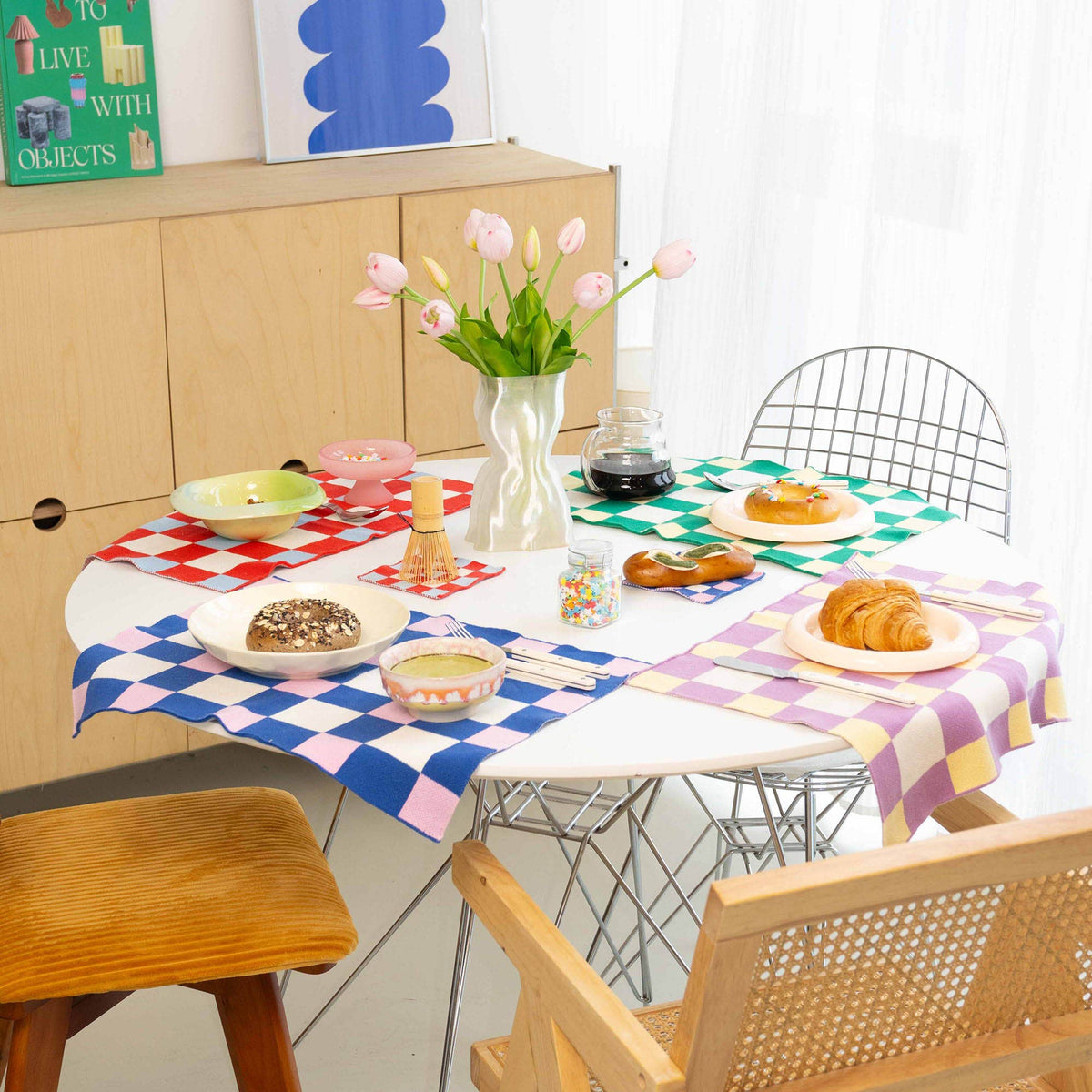 Sprinkles - Cotton Knitted Placemats - Set of 4 - Waffle - 45 x 35 cm