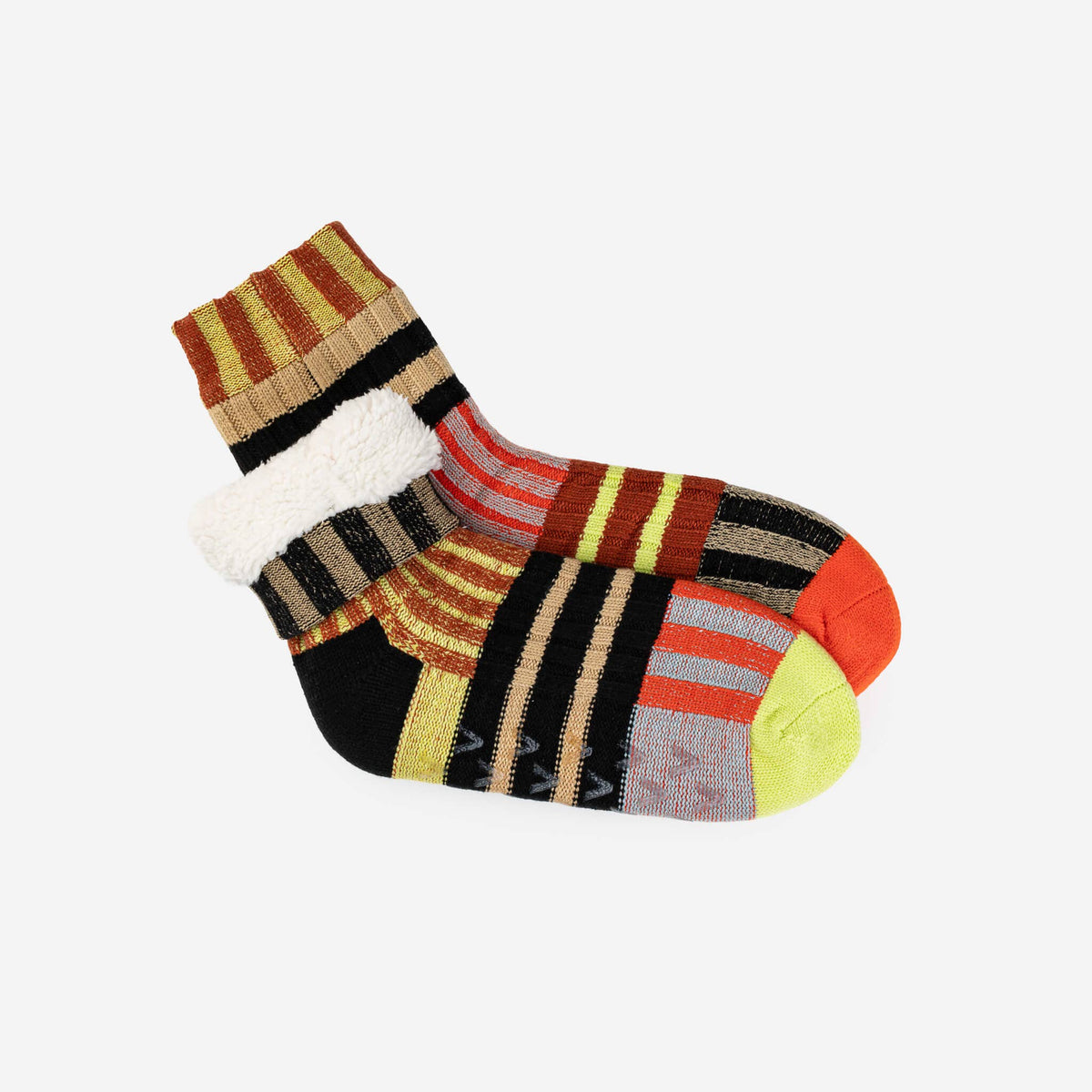 VERLOOP Patchwork Stripe House Socks: Sport