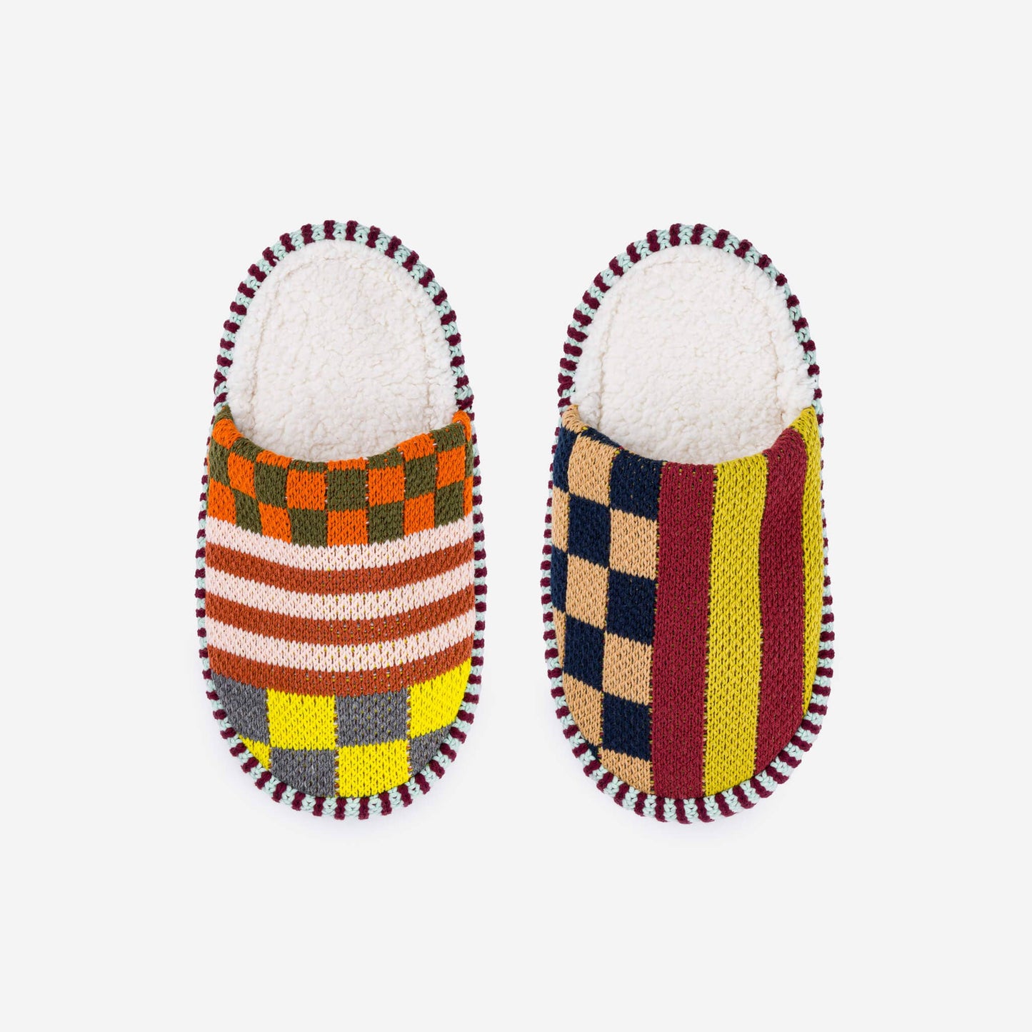 VERLOOP  Pattern Patch Slide Slippers: Desert