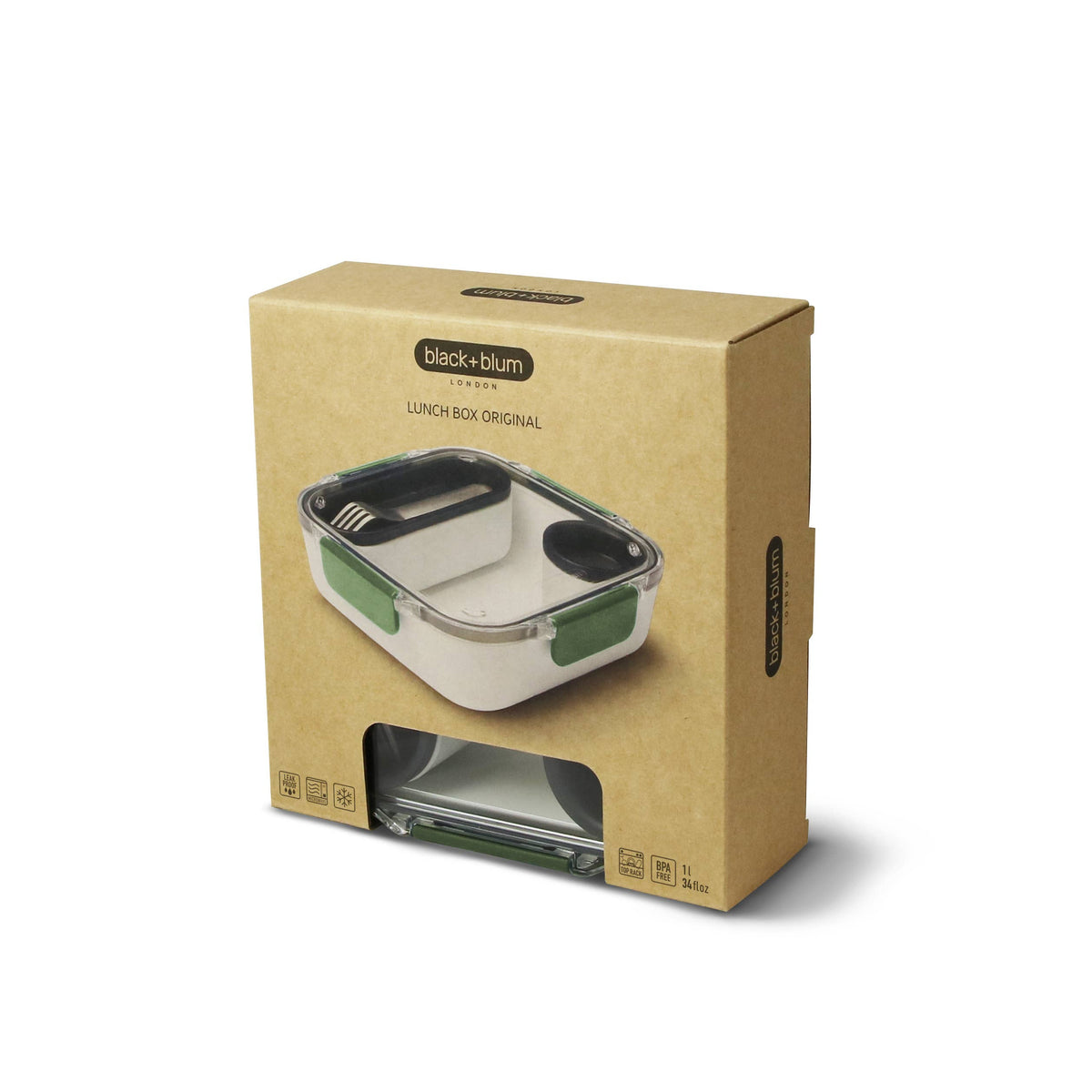 Black+Blum - Lunch Box Original - Leak Proof Microwave-Safe Lunch Box: Olive