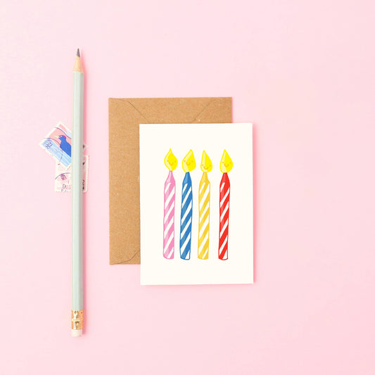 You've Got Pen On Your Face - Birthday Candles Mini Card | Kids Birthday Card 