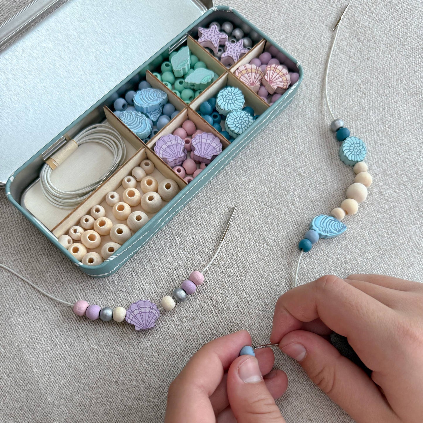 Cotton Twist Seashell Bracelet Bead Kit