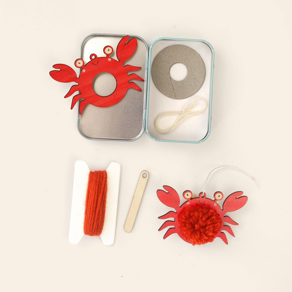 Cotton Twist - Make Your Own Pom Pom Crab Decoration Kit