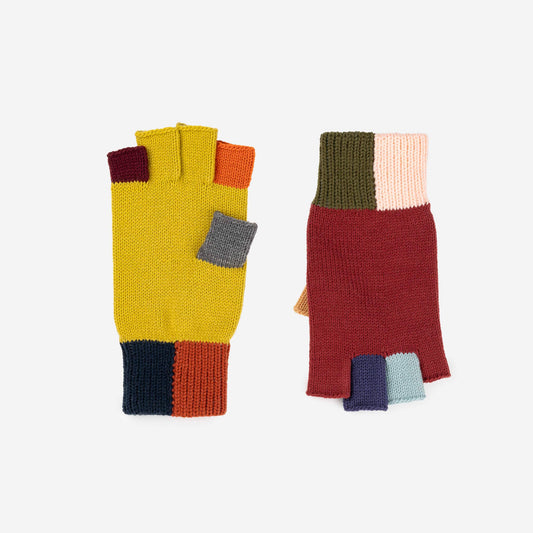VERLOOP Mismatch Fingerless Gloves: Desert