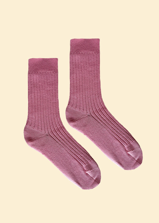Sock Sisters - Pink Wide Rib Socks