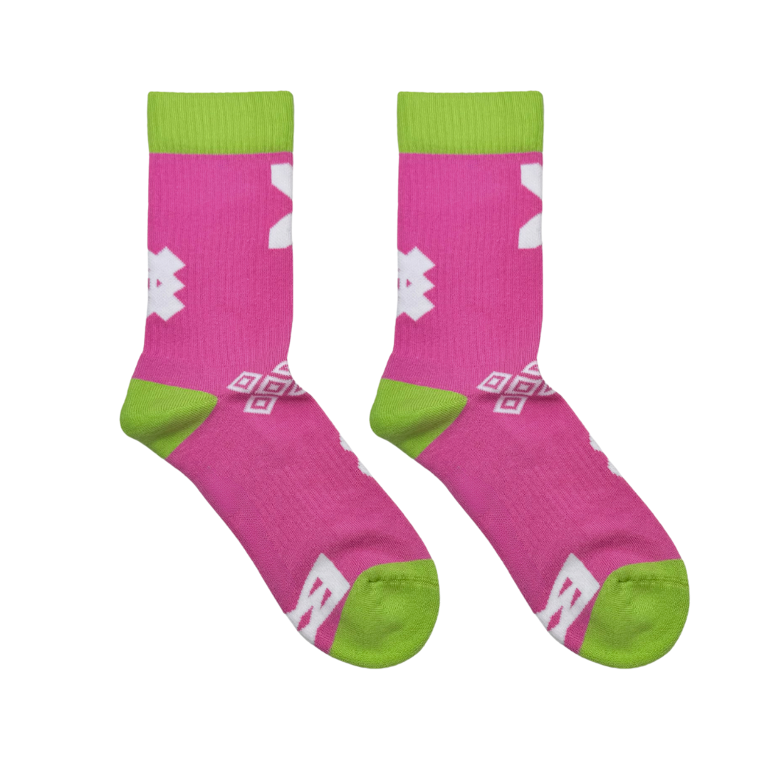 Afropop - Pink Icon Sports Socks: S/M