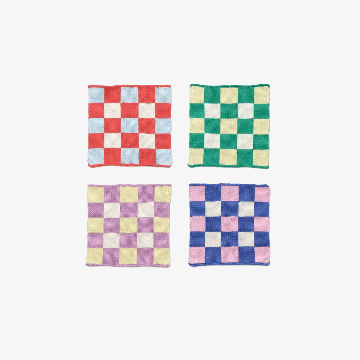 Sprinkles - Cotton Knitted Coasters - Set of 4 - Waffle - 11 x 11 cm