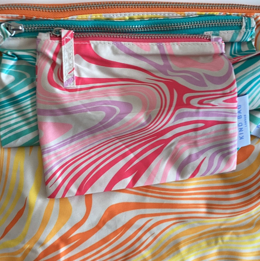 Kind bag pouch set of 3 swirly
