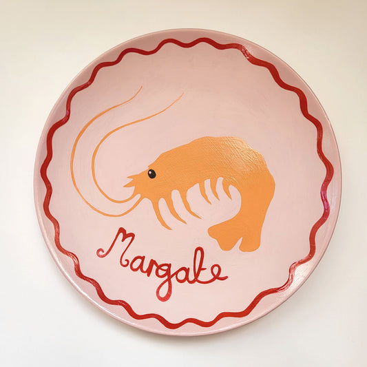 Pink Prawn Plate by Dottie & Cloud