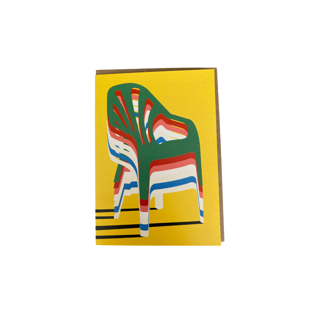 Stack of Chairs by Rosi Feist - Greetings Card