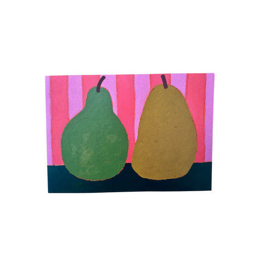 Pears on Vivid Stripes by Sophie Harding