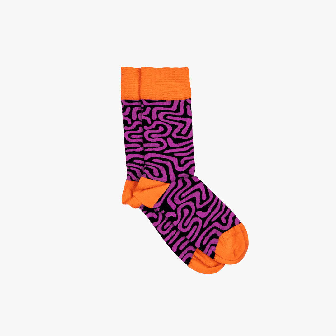 Afropop Socks - Roots Purple