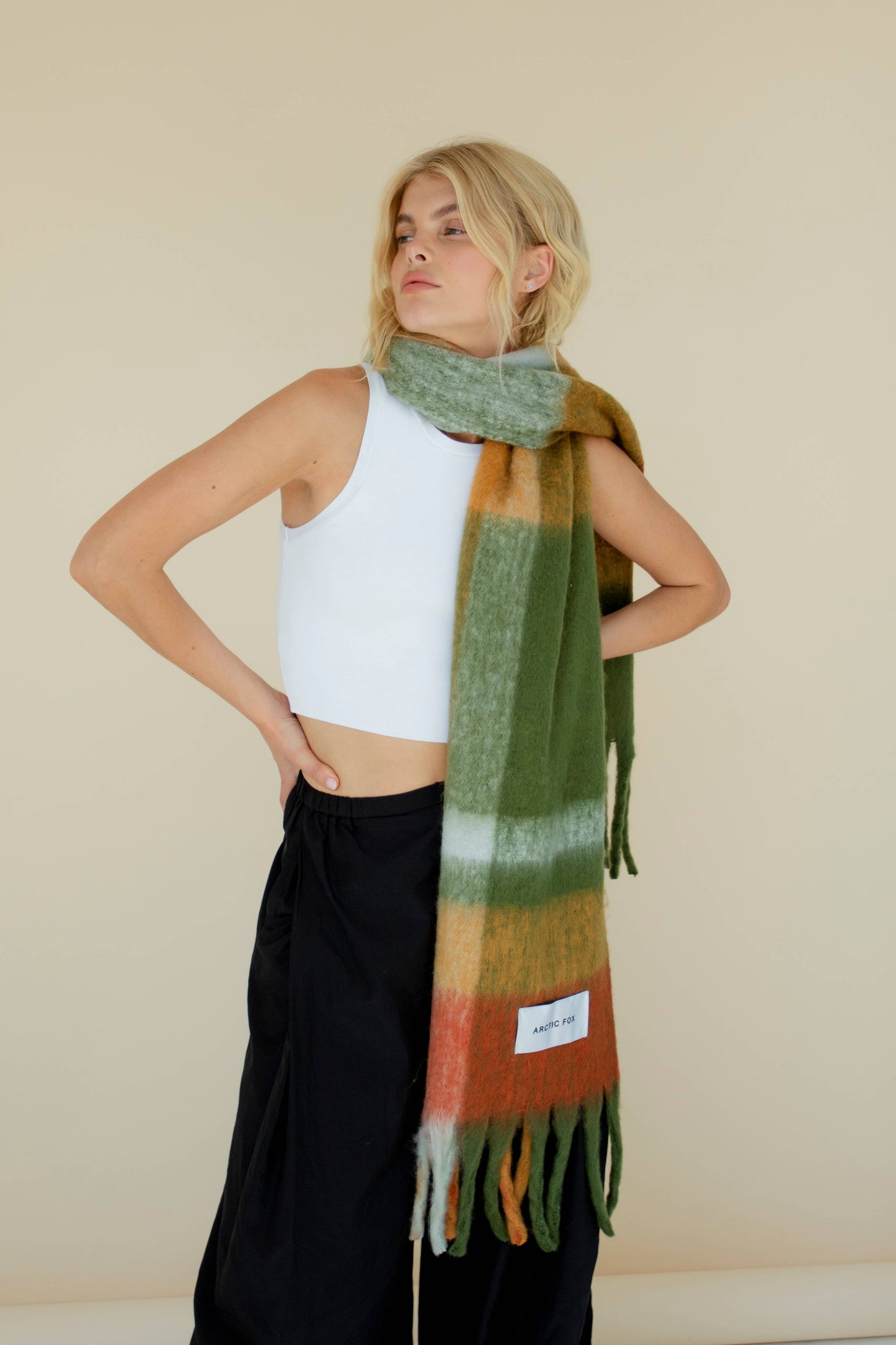 Arctic Fox - The Stockholm Scarf - 100% Recycled - Mossy Spring