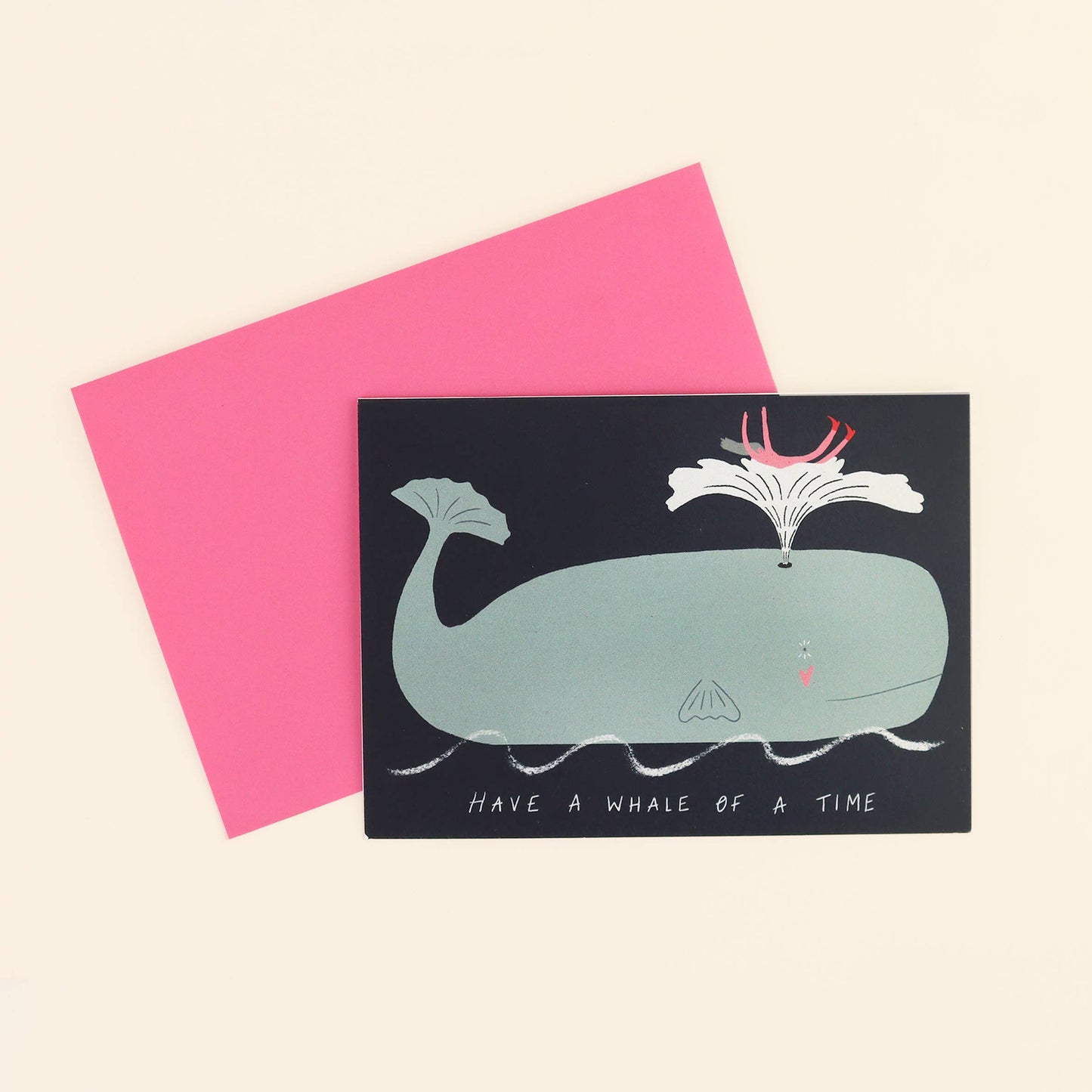 Little Black Cat Illustrated Goods - Have a Whale of a Time Greeting Card | Birthday Card | Funny