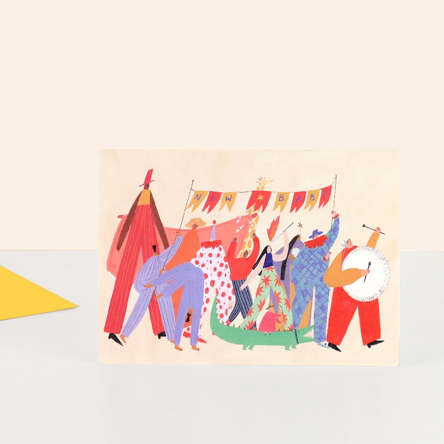 Little Black Cat Illustrated Goods - Circus Parade New Baby Card | Congratulations | Unisex Baby