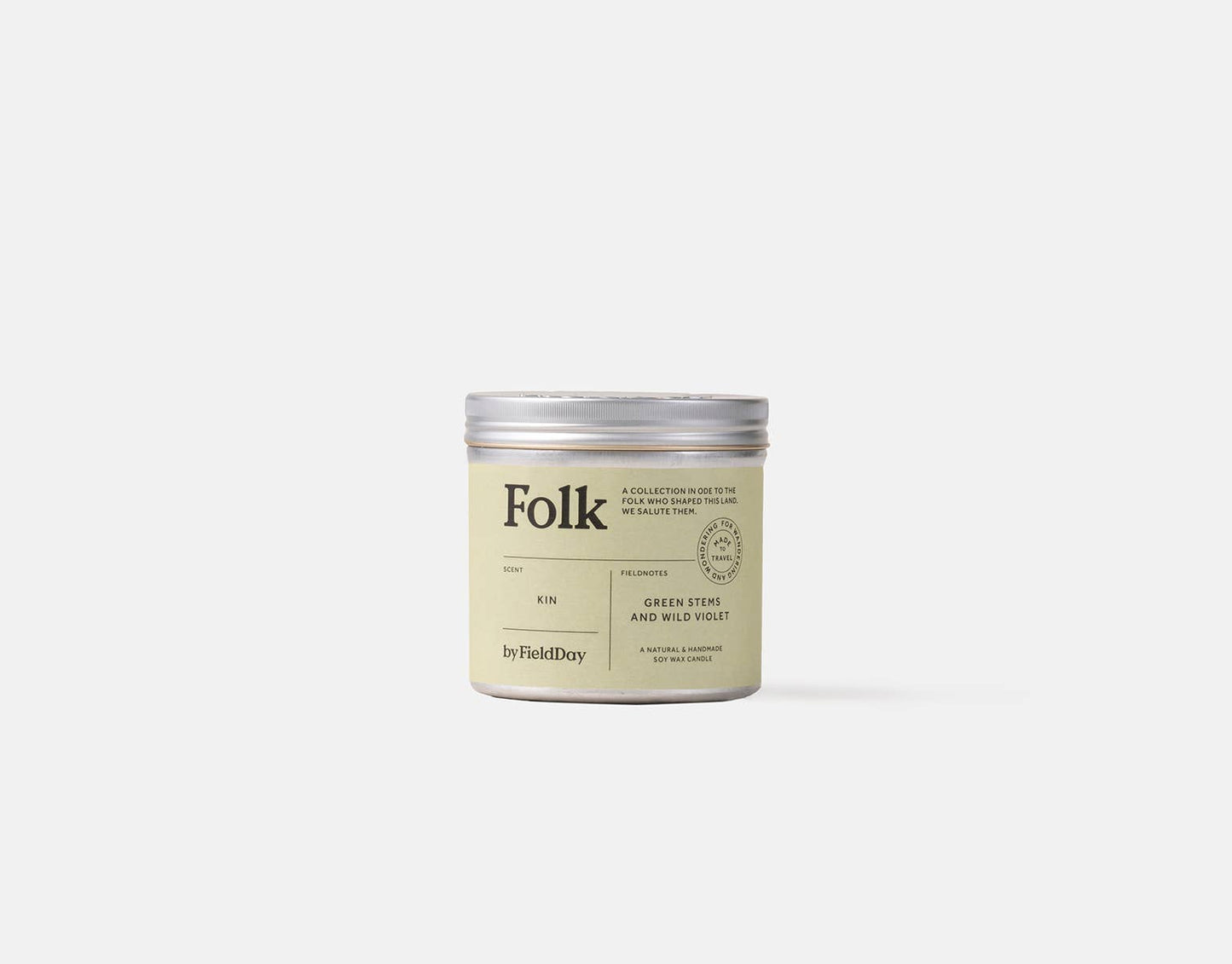 FieldDay Folk Tin Collection - Kin Vegetable Soy Wax Candle