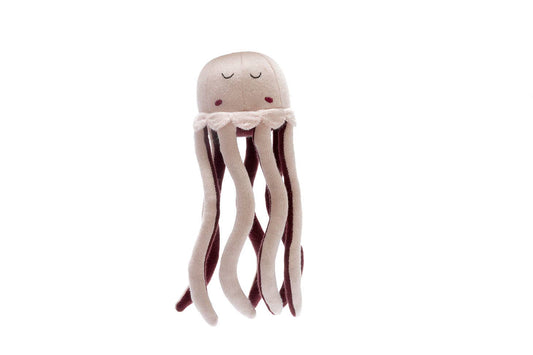 Sweet Baby / Best Years Ltd - Knitted Organic Cotton Baby Pink Jellyfish Plush Toy