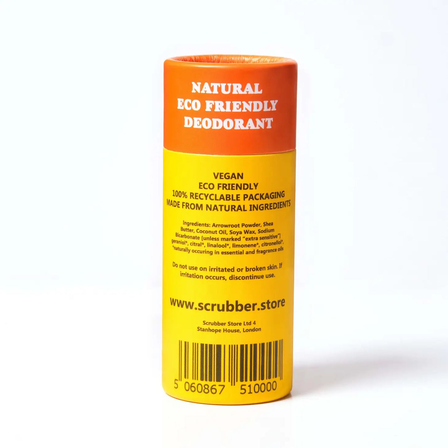 Scrubber Natural Deodorant - Grapefruit & Mandarin