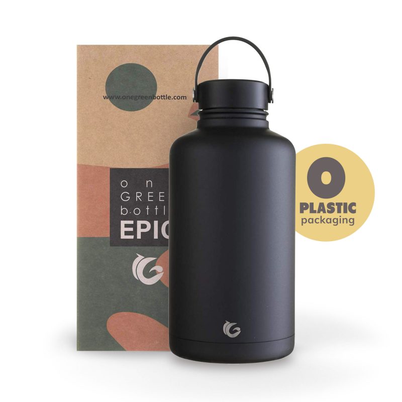One Green Bottle 2 litre liquorice insulated epic bottle thermal canteen stainless steel