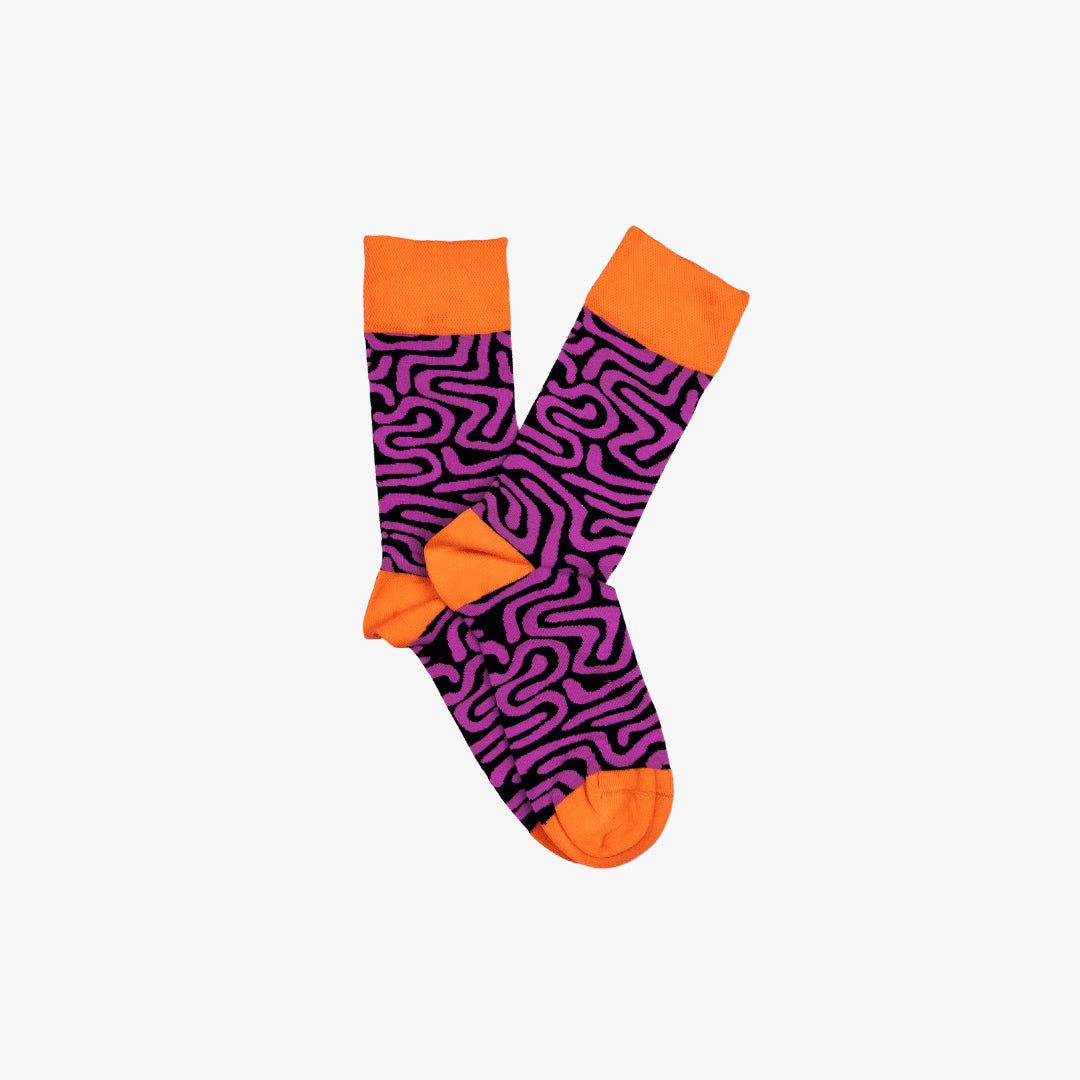 Afropop Socks - Roots Purple