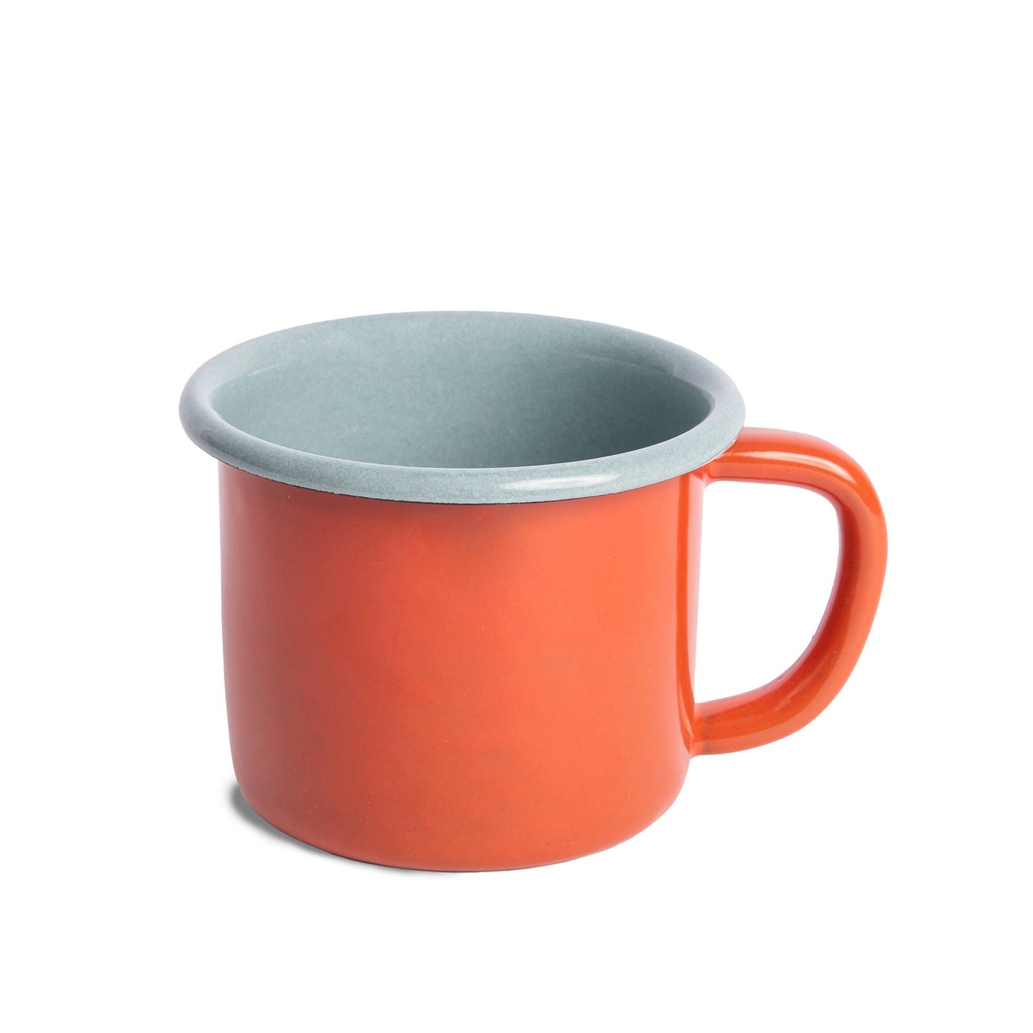 Crow Canyon Home - The Get Out x CCH Enamelware  12 oz Mug: Tomato & Smoke Blue