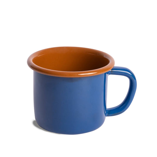 Crow Canyon Home - The Get Out x CCH Enamelware  12 oz Mug: Blue & Brown