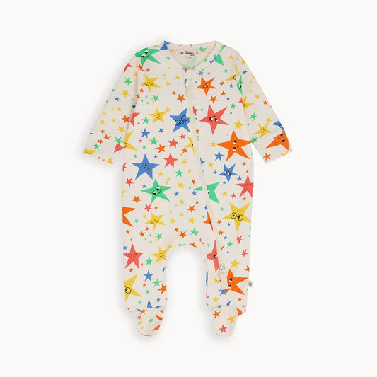 The Bonnie Mob Stargaze - Zip Front Baby Sleepsuit