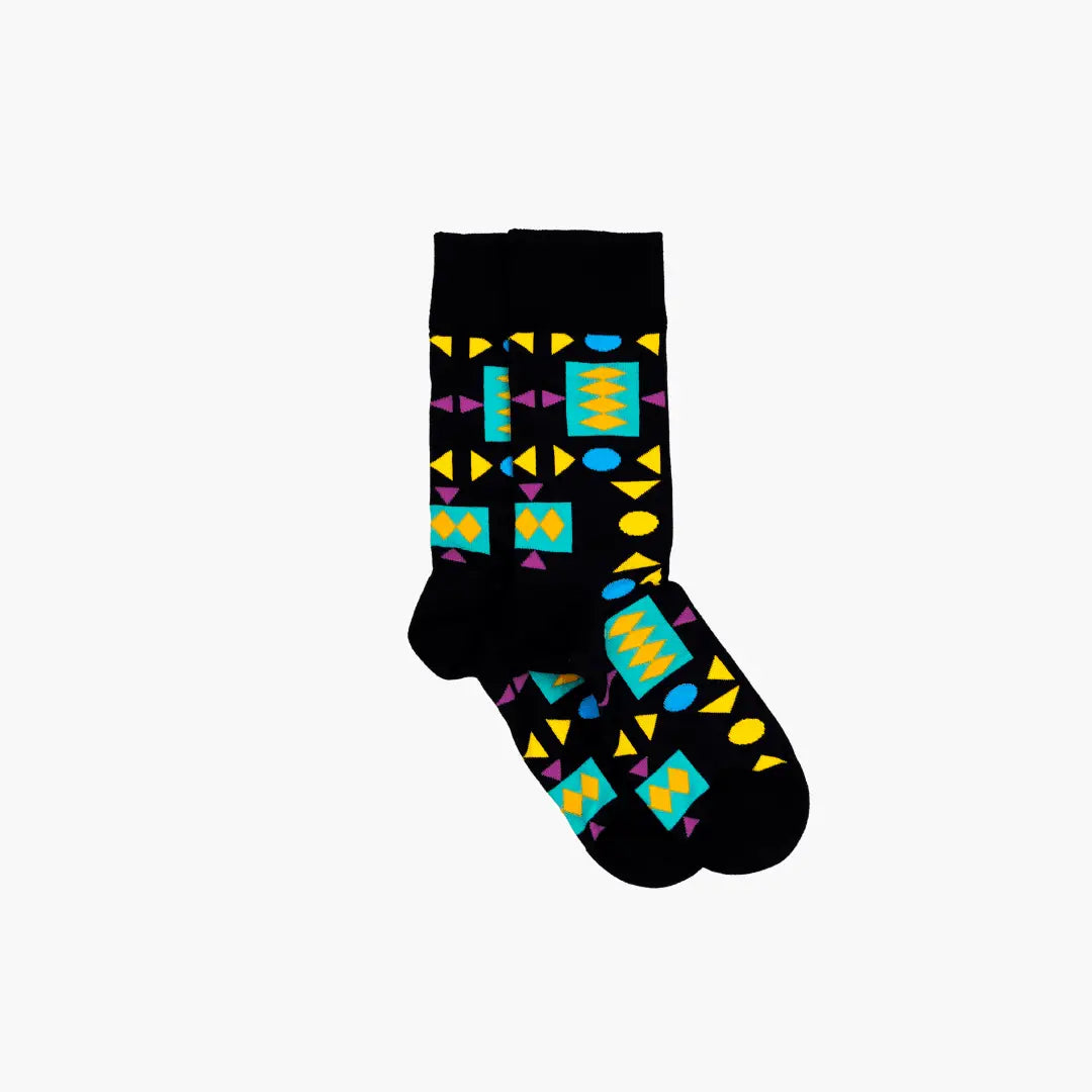 Afropop Socks - Retro Black