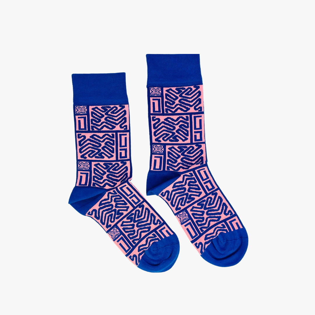 Afropop Socks - Kuba Pink