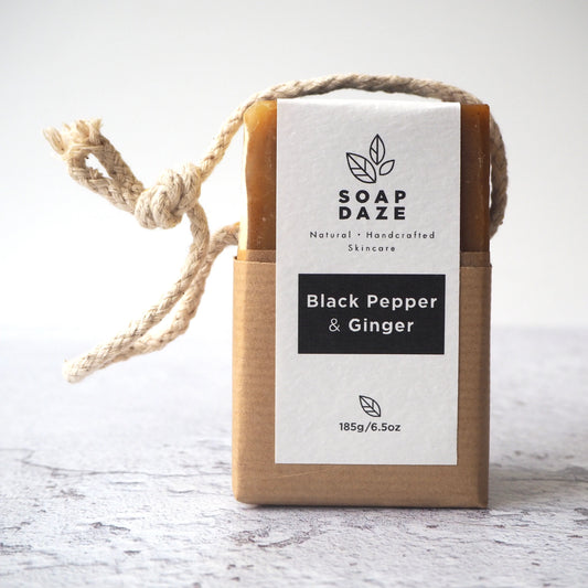 Soap Daze Black Pepper and Ginger Soap on a Rope